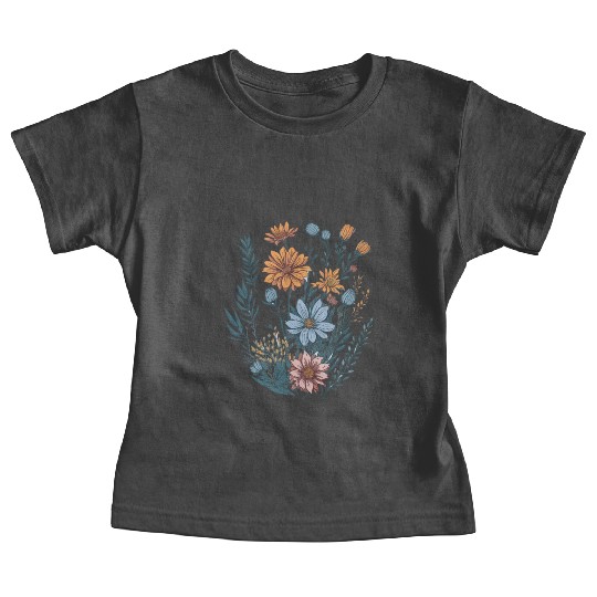 Nature Aesthetic Wild Flower Botanical Baby Tees