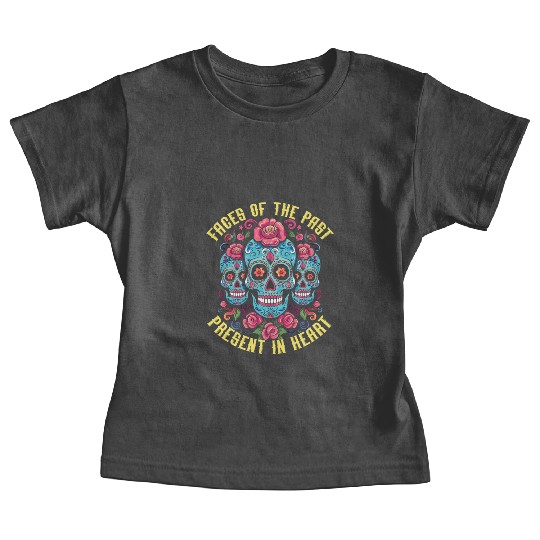 Dia De Los Muertos Sugar Skull Mexican Holiday Baby Tees