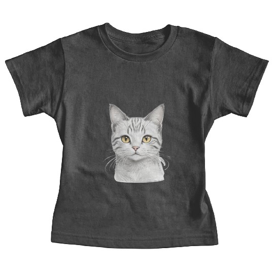 Aesthetic Cute Kitty Realisting Sketch Baby Tees
