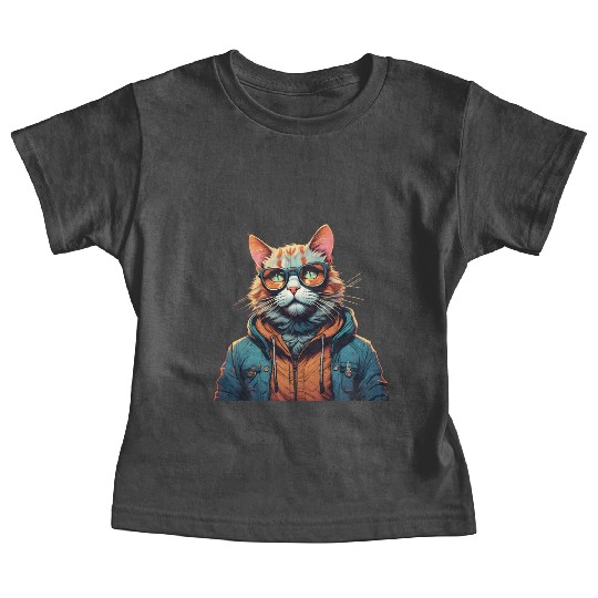 Vintage Cat In Modern Clothes Baby Tees