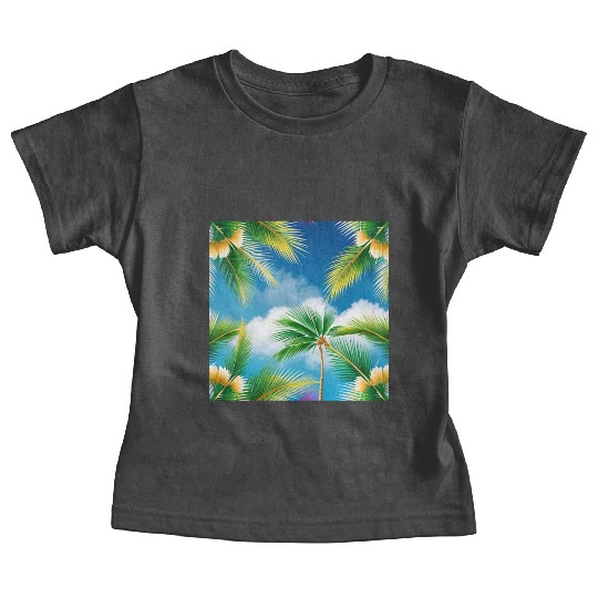 Tropical Whispering Palm Trees Baby Tees