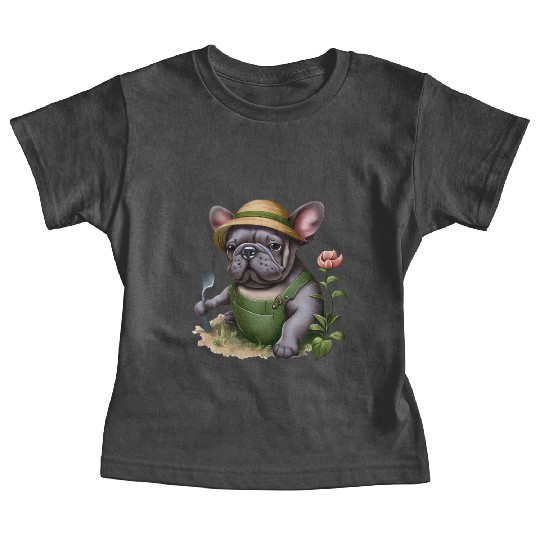 Frenchie in the Flower Garden Baby Tees