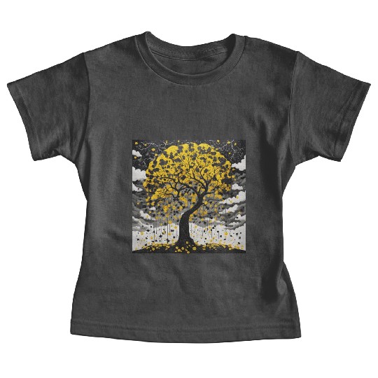 black tree and Wonderful yellow foliage Baby Tees