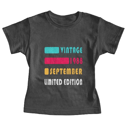 september 1988 Anniversary september 1988 septembe Baby Tees