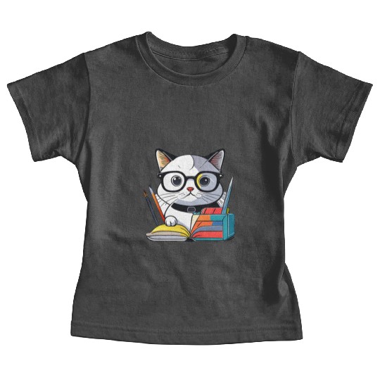 Back to school cat Baby Tees