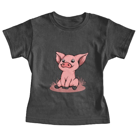 Cute Funny Happy Piglet Graphic Pig Lover Gift Baby Tees