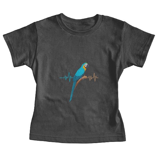 Macaw Heart Beat Parrot Bird Parrots Macaws Baby Tees