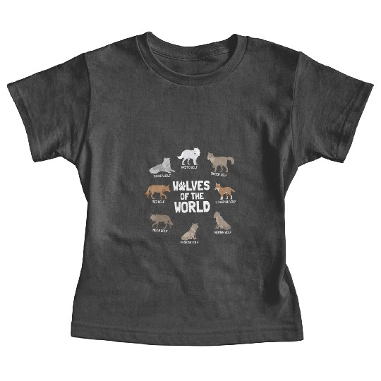 Wolves Of The World Wilderness Wildlife Baby Tees