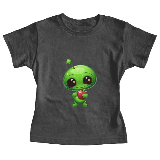 Green Alien Apple: Unexpected Fusion Baby Tees