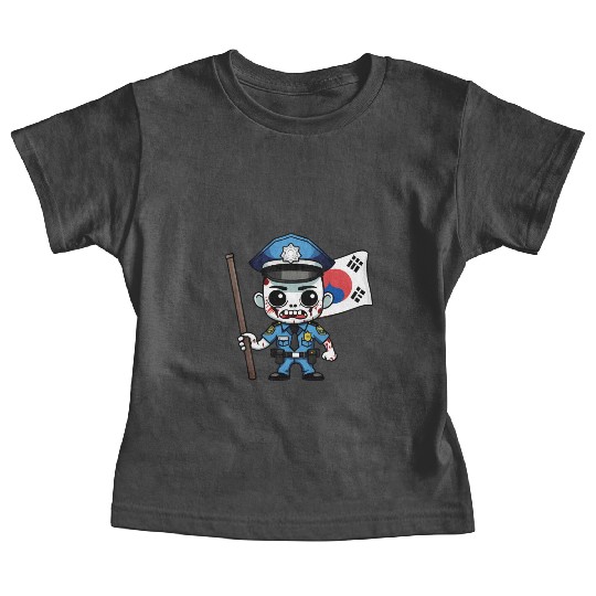 Police Korean Zombie Baby Tees