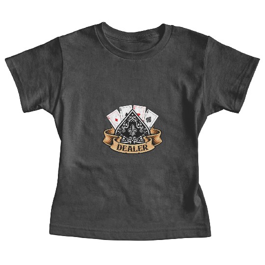Classic Blackjack Dealer Gambling Card Game Casino Baby Tees