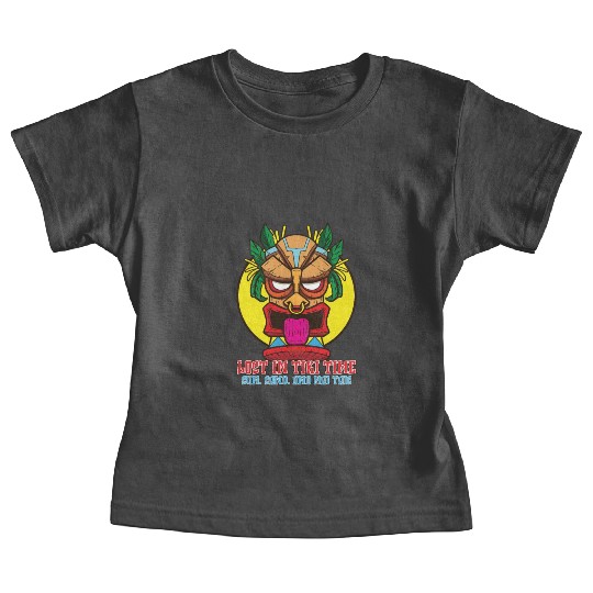 Tiki Mask Hawaiian Decor Luau Party South Pacific Baby Tees