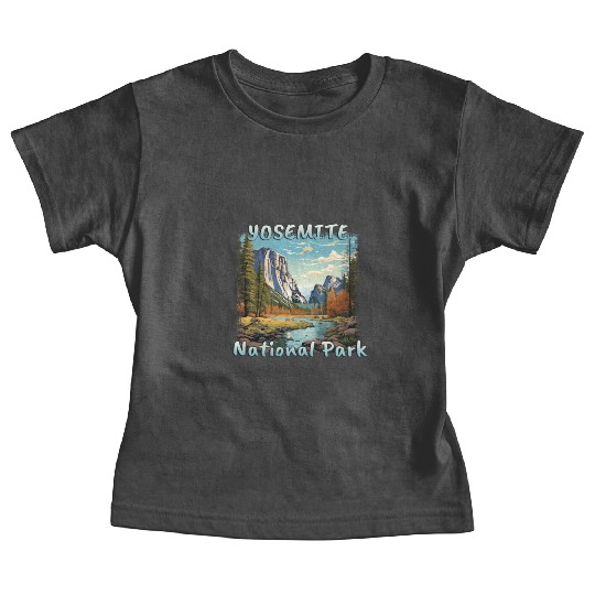 USA Yosemite National Park Sierra Nevada Colorful Baby Tees