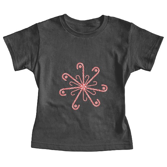 Peppermint Candy Cane Snowflake Baby Tees