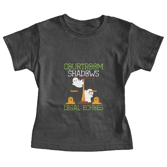 Courtroom Shadows Legal Echoes Lawyer Halloween Baby Tees