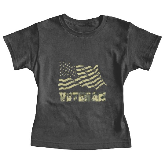 Us Veteran Flag Baby Tees