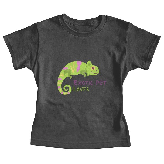 Green Chameleon Lizard Exotic Pet Lover Baby Tees