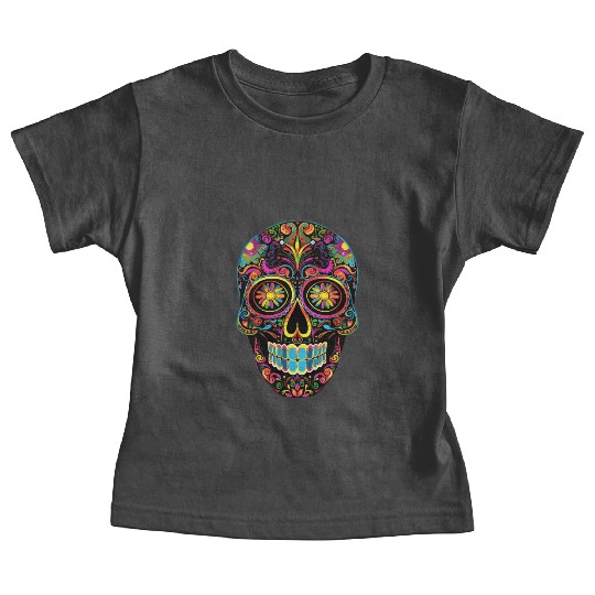Neon Sugar Skull: Jack Skellington Design Baby Tees