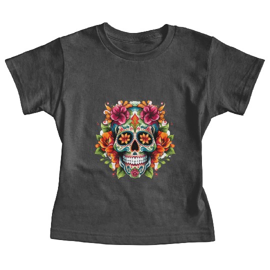 Day of the Dead Iconic Sugar Skull Baby Tees