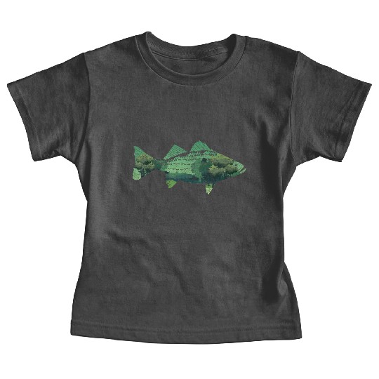 Nature Trees Fishing Forest Fisherman Gift Fish Baby Tees