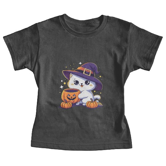 Cute Cat Halloween 3 Baby Tees