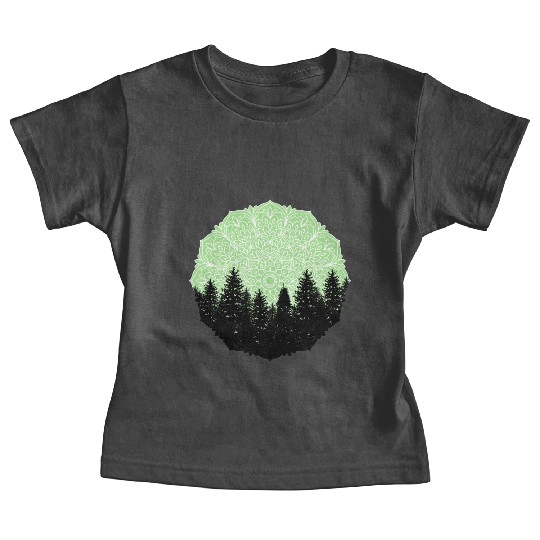 Green Forest Mandala Pacific Northwest Baby Tees