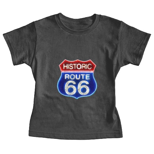 Route 66 neon sign Baby Tees
