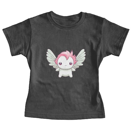Sweet Axolotl with Angel Wings: Heavenly Design Baby Tees