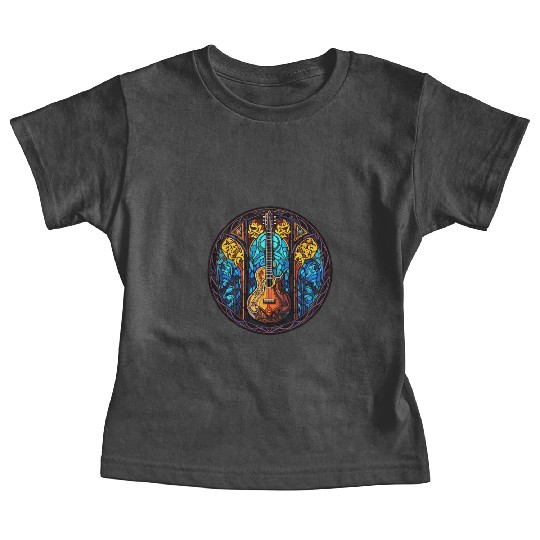 Guitar Stained Glass Art - Men Women Guitar Baby Tees