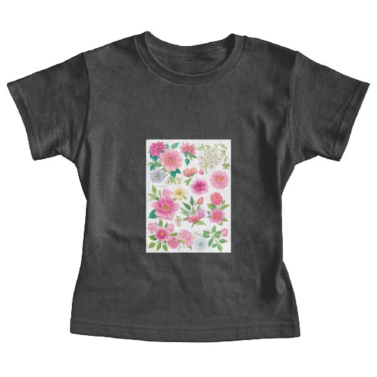 Lavender and Lilac Spring Flowers Baby Tees