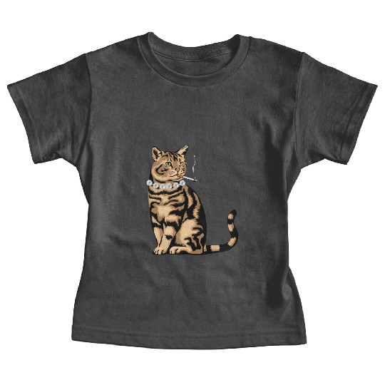 Cat Smoking Baby Tees