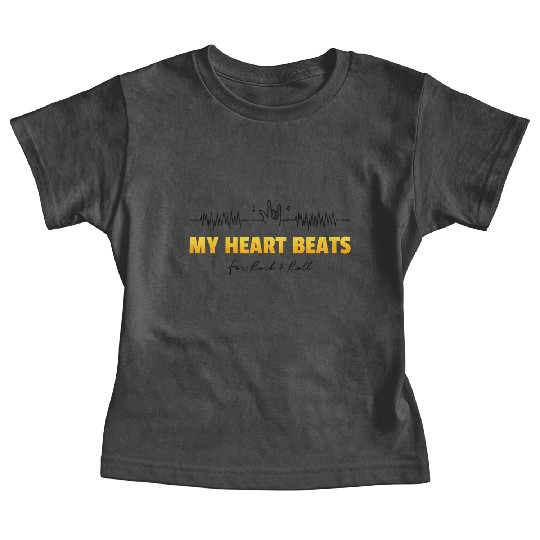 My Heart Beats For Rock Roll Baby Tees