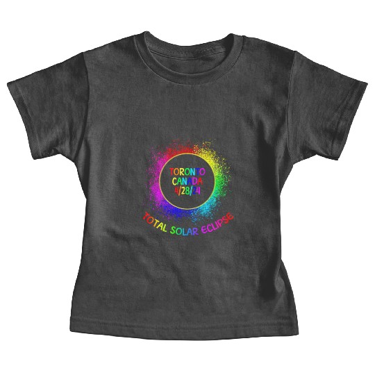 Total Solar Eclipse Toronto Canada 4/28/24 Kidsfam Baby Tees