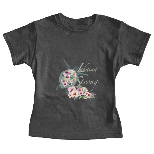 Lahaina Strong: Hibiscus and Sea Turtle Baby Tees