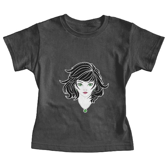 Gothic anime girl with pretty jewelry Baby Tees