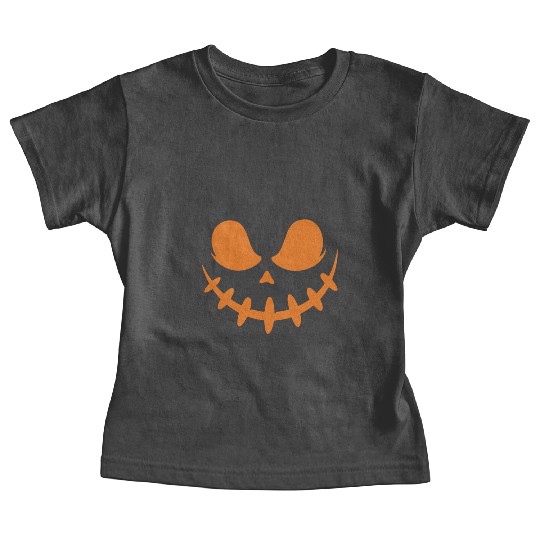 Jack O Lantern Scary Carved Pumpkin Face Halloween Baby Tees