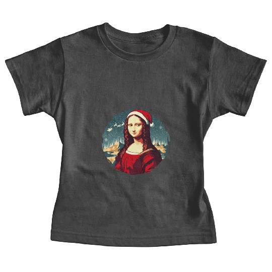 Mona Lisa Funny Christmas Art Baby Tees