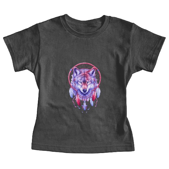 Whimsical Wilderness Wolf Baby Tees