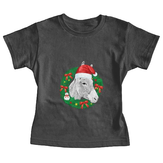 Donkey Lover Christmas Farm Animal Baby Tees