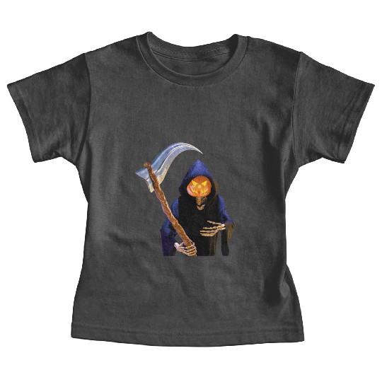 The Grim Reaper for Halloween Baby Tees