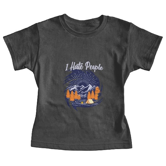 I hate people hiking design Baby Tees