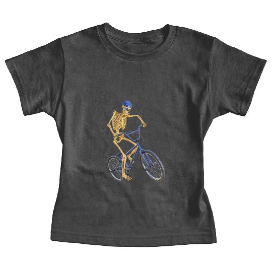 The Grim Reaper doing freestyle biking Baby Tees