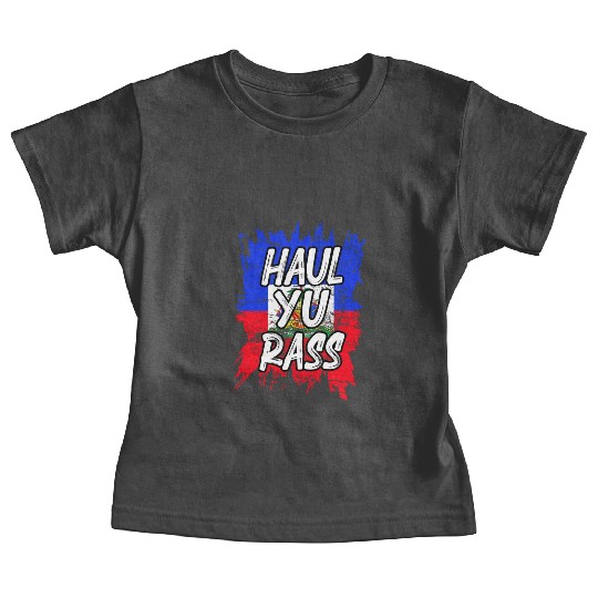 Haul Yu Rass Afro Pride Kriol Haiti Flag Baby Tees