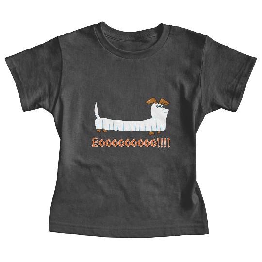 Halloween Dachshund Ghost Design Baby Tees