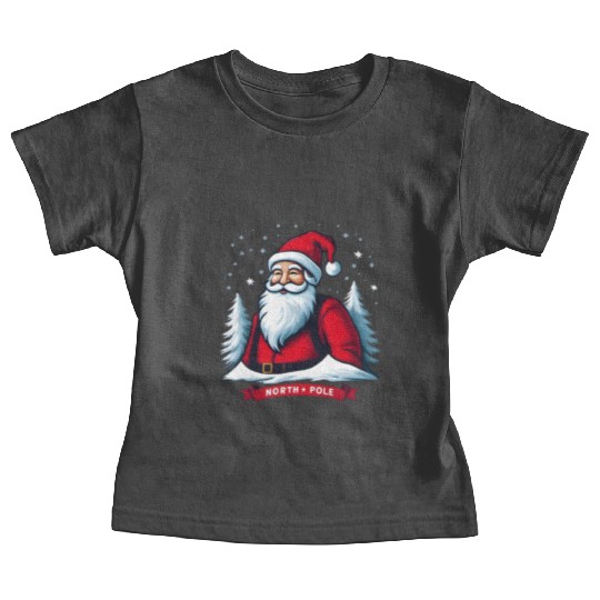 North Pole santa merry christmas Baby Tees