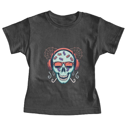 Skull Candy Halloween For Music Baby Tees