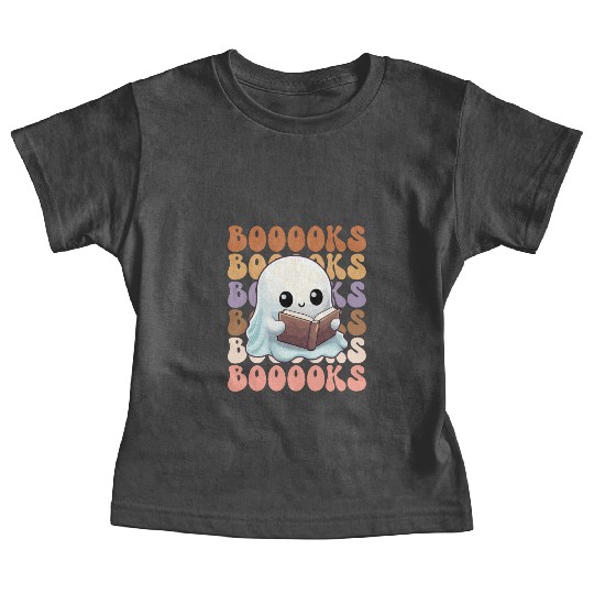 Cute Ghost Reading Books | Booooks | Funny Baby Tees