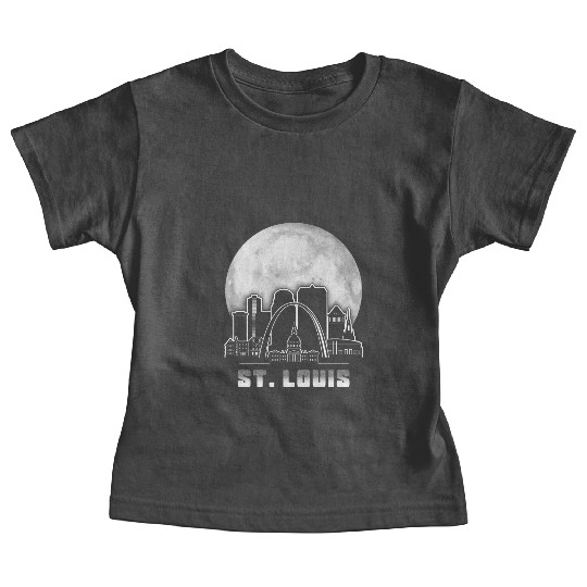 St. Louis Missouri Full Moon Baby Tees