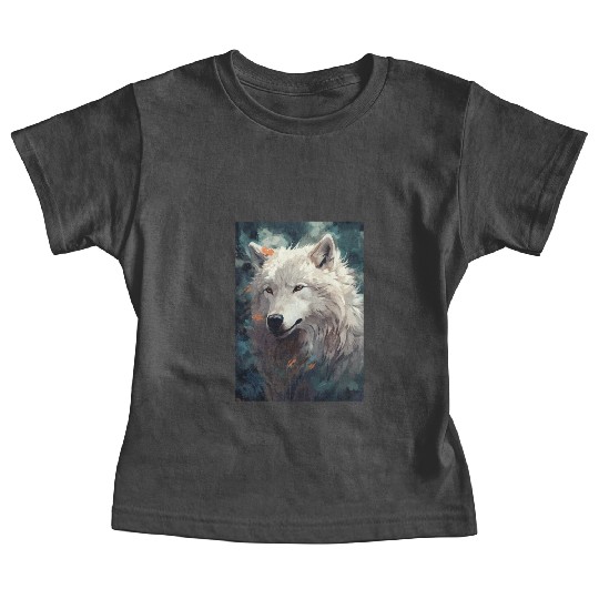 white wolf Baby Tees