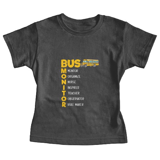 School Bus Aide Women Bus Monitor Baby Tees